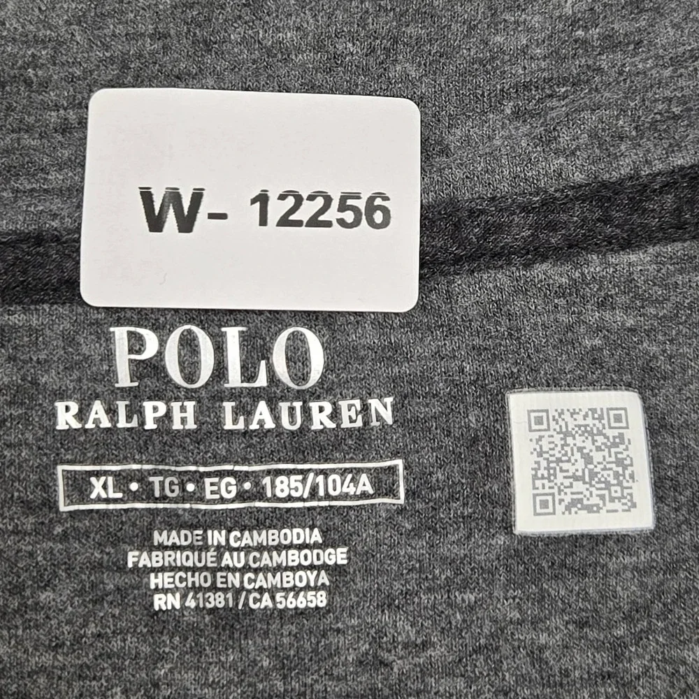 Polo Ralph Lauren Men Sweatshirt XL Gray Embroidered Quarter Zip Activewear